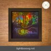 Lion King Square 3D Paper Cut Template, Light Box SVG Digital Download Files