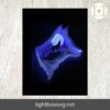 Wolf mountain, 3D Paper Cut Light Box Template, SVG Digital Download Files
