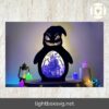 3D Halloween Knight Light Box, Oogie Boogie Lantern SVG Paper Cut File