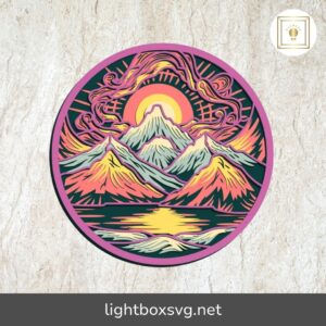 Landscape Multilayer SVG, Plywood Cutting, Paper Cutting, 3D Mandala Plywood
