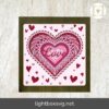 Heart Mandala 3D Shadow Box SVG, Mandala Paper Cut Lightbox