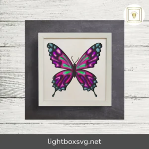 3D Butterfly Shadow Box SVG, Layered SVG Files for Cricut, Silhouette & CNC Cutting