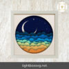 3D Cloudy Night Sky Shadow Box SVG, Layered Papercut Template for Cricut & Silhouette