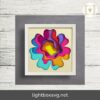 3D Flower Shadow Box SVG, Layered Floral Template for Cricut & Silhouette