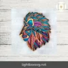 3D Lion Zentangle SVG, Multilayer Lion Mandala Panel, Laser Cutting & Cricut Files