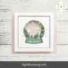 3D Santa Claus Snow Globe Shadow Box SVG, Merry Christmas Layered Boho Design