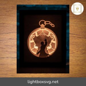 Alchemist Anime 3D Shadow Box SVG & PDF, DIY Light Box Template with Video Tutorial