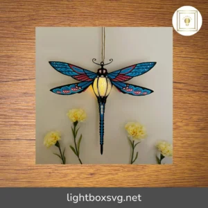 DIY Dragonfly Paper Lantern SVG, Kids Room Decor Template
