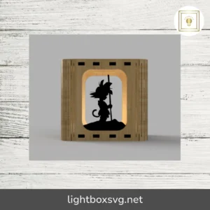 Dragonball Goku Table Lamp SVG, Night Light Cricut Glowforge File