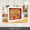 Elephant Mandala Wall Art SVG, 3D Shadow Box Cricut Files