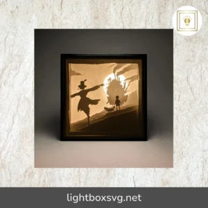Howl’s Moving Castle Lightbox SVG, Moving Castle 3D Paper Cut File for DIY Wall Decor