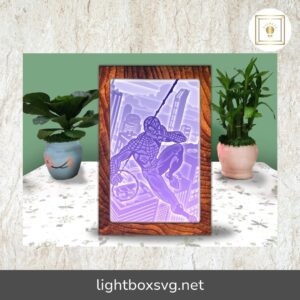 SPIDER Cut Light Box SVG, Spider Shadow Box SVG