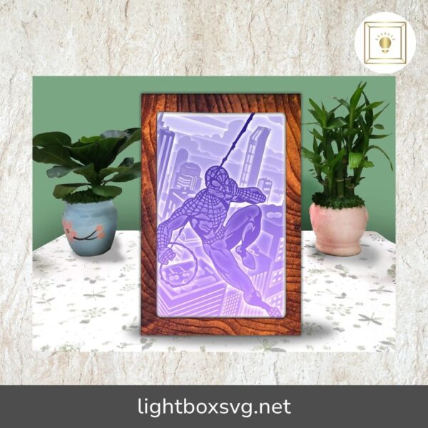 SPIDER Cut Light Box SVG, Spider Shadow Box SVG