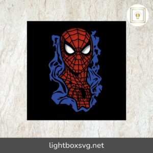 Spiderman 3D Shadow Box SVG, Multilayer Papercut Light Box