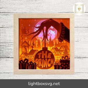 The Grinch Version 2 Light Box, SVG File For Cricut