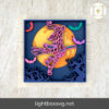 Witch on a Broomstick 3D Mandala SVG, Halloween Layered Cut Files for Cricut, Silhouette, CNC