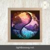 Yin Yang 3 Paper Cut Light Box Template, 3D Shadow Box SVG Files