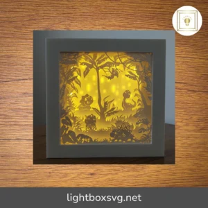 Baby Dinosaurs Light Box, Jungle Template For Cricut