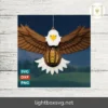 Bald Eagle 3D Lantern SVG, Patriotic Paper Lantern Template for Cricut & Laser Cutting