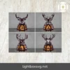 Deer Head Christmas Lantern SVG, Animal Paper Cut File, Merry Christmas Lightbox SVG