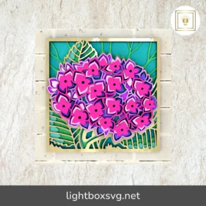 Hydrangea 3D Zentangle SVG, Layered Papercraft Files for Cricut & Laser Cutting