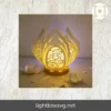 Lotus Paper Lantern SVG, DIY Floral Lantern Cutting Template for Cricut & Silhouette