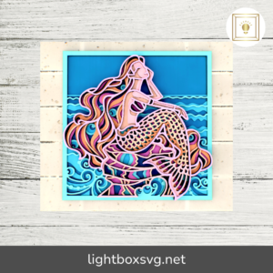 Mermaid 3D Mandala SVG, Layered SVG Files for CNC Router, Laser, or Cricut