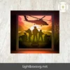 Military Army Shadow Box, Soldiers Lightbox Template For Cricut