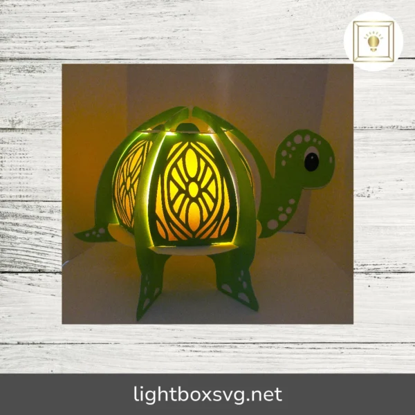 Turtle Animal Lantern Cricut SVG file Template